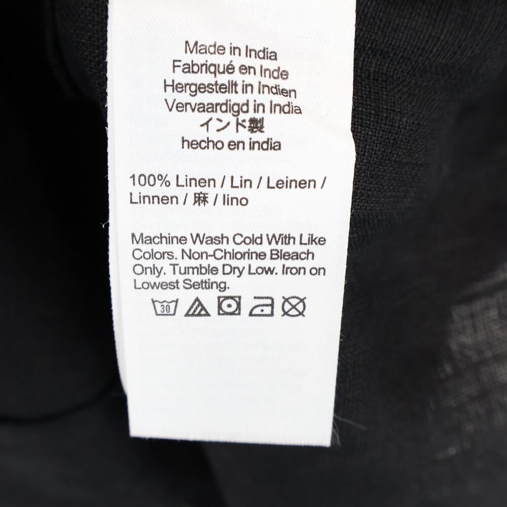 J.Crew 100% Linen Mini Button Front Dress Black Size 8 NWT - Picture 8 of 8